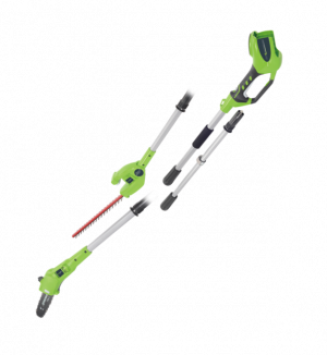 GREENWORKS 2-in-1 POLE SAW/HEDGE TRIMMER 40v